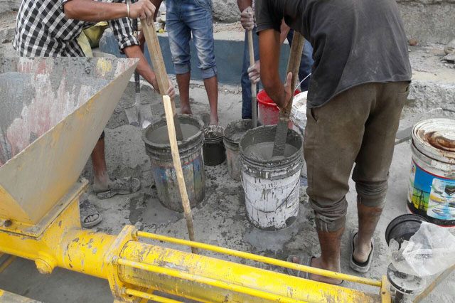 Grouting Works,Matepani Gumba Pokhara